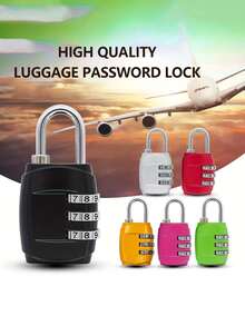 1 件优质金属密码锁 3 位数字密码挂锁，行李箱金属密码锁 - 彩色 - 查看 1