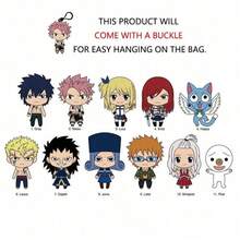 Crunchyroll 1 件 FAIRY TAIL 官方* 3D 动漫人物系列神秘散装袋可爱夹钥匙扣随机一个 Natsu 和 Gray 或其他人物适合妈妈和朋友返校和周年纪念礼物迷你动漫人物模型适合个人爱好收藏和 Gray 粉丝