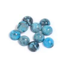 Set de 5 piezas / 10 piezas de cabujones de piedras preciosas redondas con patrón ondulado azul, de varios tamaños, con estilo vintage, aptos para hacer collares, anillos, pulseras, joyería y decoración DIY