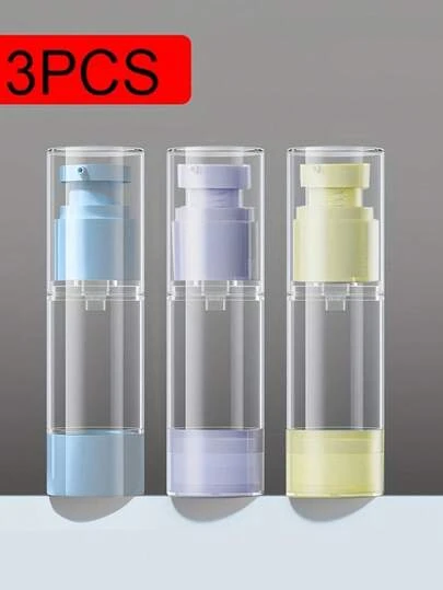 1 件 30 毫升真空瓶喷雾爽肤水和乳液容器，可再填充化妆品旅行配件，真空旅行瓶套装，带泵喷雾瓶，用于爽肤水、乳液、空瓶。