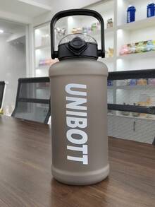 1 件高品质男女通用简易大容量水瓶，塑料吸管，便携，防碎，适合学生，Tritan 材质