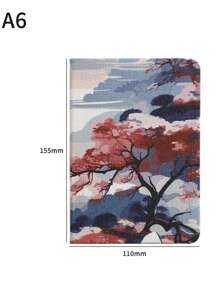 "Ins-Style Flora" Chic Floral Fabric Notebook - A5 Size, Artistic Journal & Diary With Fresh Design"Oriental Silk" Back To School