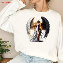 1/2/3 件黑白天使翅膀热转印贴纸，DIY 服装，适用于 T 恤、帆布包、枕头、热压贴花 - 彩色 - 查看 4