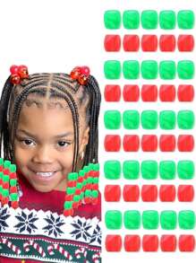 100pcs Colorful Candy Beads For Girls, Hip Hop Grunge Style Hair Accessories