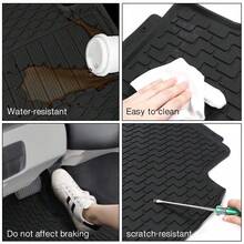 5PCS Floor Mats Custom Fit For 2012-2017 Toyotas' Camry, Latex Rubber All Seasons Weather Interior Carpets Black Cargo Liner By IKON MOTORSPORTS - 黑色 - 查看 3