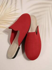 1 Paio di Mocassini slip-on eleganti e casual in colore unito, adatti per primavera e autunno, uso interno in ufficio o esterno