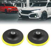 Car Automotive Pad Backing Plate Hook Loop Polisher Buffing - 黃色,黑色 5 吋 M14x2.0 - 查看 2