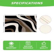 1pc/4pcs/6pcs Daily Decorative Placemat, Black And White Geometric Linen Placemats, Dirt-Resistant Mats, Suitable For Home, Dining Room And Restaurant, Tabletop Decor, Home Goods