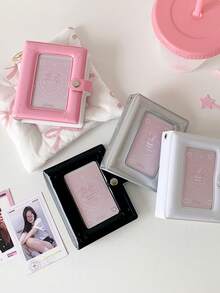 40-Pocket 3-Inch Mini Photo Card Holder Album, Hollow Heart Design Cartoon Photocards Collection Book For Kpop Fan , Back To School Gifts - Multicolor - View 5