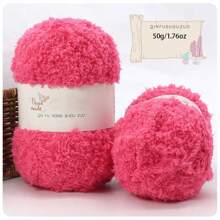 3 Stücke/Pack 50g/1,76oz Korallenfleece Garn Bälle für selbstgemachtes Stricken von Schals, Taschenmaterialien