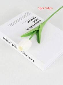2pcs/10pcs WhiteTulip Artificial Flowers With Real Touch ,Fake Flowers,White Tulip Silk Flowers, Suitable For Mother's Day Gifts, Table Decoration, Wedding, Party, DIY Flower Bouquet, Home Decor, Artificial Plastic Flowers, Decorations, Wedding Decorations,Easter Spring Wreath Wedding Bouquet
