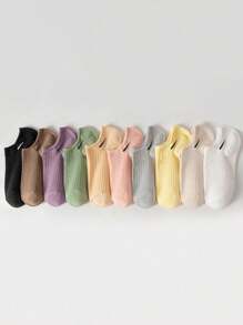 10/15 Pares de Meias Coloridas de Coração para Tornozelo, um Acessório Essencial para Garotas, Estilo Doce Japonês, Uso Diário Versátil, Design Baixo, Antiderrapante e Hipoalergênico, Meias Confortáveis e Respiráveis para Mulheres