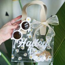 1 pièce, Sac cadeau PVC personnalisé, Faveurs de fête personnalisées, Sac cadeau/faveur de demoiselle d'honneur personnalisé, Sac fourre-tout de mariage, Sac à main transparent, Sac à main de demoiselle d'honneur, Cadeau de enterrement de vie de jeune fille, Cadeau de voyage pour femme, Sac cadeau transparent pour la Fête des Enseignants/Infirmières/Femmes/Action de Grâce/Fête des Mères/Nouvel An, Convient pour les cadeaux d'ambiance de campagne/château/plage/domaine, Cadeau pour amis/mariée/demoiselle d'honneur/fête, Cadeaux pour rassemblements intérieurs et extérieurs