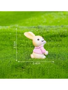 1pc Cute Easter Rabbit Blind Box Miniature Figurine, Decorative Accessory For Car, Desktop, Photography, Dollhouse, Birthday, Holiday Gift