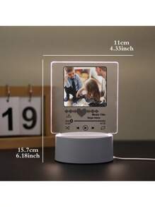 1 szt., personalizowane zdjęcia, personalizowane, spersonalizowane, czterokształtne światła muzyczne, personalizowane zdjęcia, dziel się ulubionymi wspomnieniami i najcenniejszymi chwilami, sztuka ścienna, prezenty dla nauczycieli, dzieci, kochanków, dziewczyn