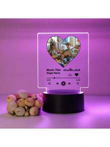 1 szt., personalizowane zdjęcia, personalizowane, spersonalizowane, czterokształtne światła muzyczne, personalizowane zdjęcia, dziel się ulubionymi wspomnieniami i najcenniejszymi chwilami, sztuka ścienna, prezenty dla nauczycieli, dzieci, kochanków, dziewczyn