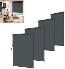 VA-Cerulean Vertical Awning 120/160/180/200 X 250 Cm For Balcony And Terrace – Weather-Resistant Privacy And Sun Protection With Hand Crank – Vertical Roller Blind For Indoor And Outdoor Use – Balcony Privacy Screen With PU Coating – Anthracite/Gray - Dark Grey - View 2