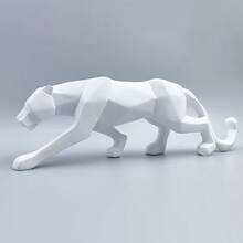 Tượng Động Vật Tượng Trừu Tượng Hình Học Phong Cách Nhựa Panther Điêu Khắc Văn Phòng Tại Nhà Máy Tính Để Bàn Trang Trí Thủ Công - Nhiều màu - Xem 13