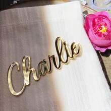 1pc Customized Acrylic Wedding Cake Topper, Personalized Letter Cake Decoration, Suitable For Wedding, Engagement Cake Decor - Multicolor - View 2