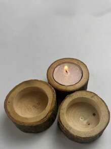 Support de bougie en bois fait main, bougeoir de style européen vintage, accessoire de décoration pour la maison et les mariages, décoration artisanale en bois en gros, support de bougie en écorce de bouleau, pièce décorative artisanale, fournitures scolaires, rentrée scolaire