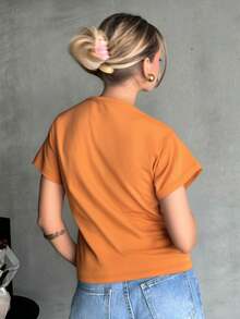 Women T-Shirts - Orange - View 2