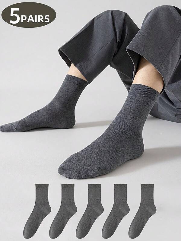 1 Paar/5 Paar Herren Sommer einfarbige Business Lässig Sport vielseitige Retro Klassiker Knöchelsocken