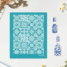 Clay Silk Screen Printing Stencils, Small Flower/Branch/Leaf Pattern, Polymer Screen For Handmade Crafts, Earring Making, Scrapbooking & Stamping - Multicolor - View 20