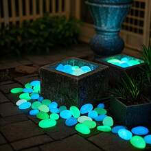 Ciottoli che brillano al buio per decorazioni da esterno - Pietre di plastica vibranti per giardini, acquari, percorsi e progetti fai da te