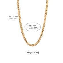 1pc Fashionable Stainless Steel Chain Necklace For Women For Daily Decoration - Yellow Gold - View 10