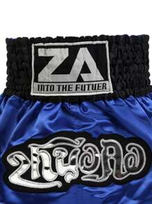 Men's High Waist Boxing Shorts, Kickboxing Fighting Training Competition Shorts