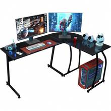58 Inch Liter Gaming Table Corner Laptop Desk Computer Desk Workstation Black - - 1 - View 1