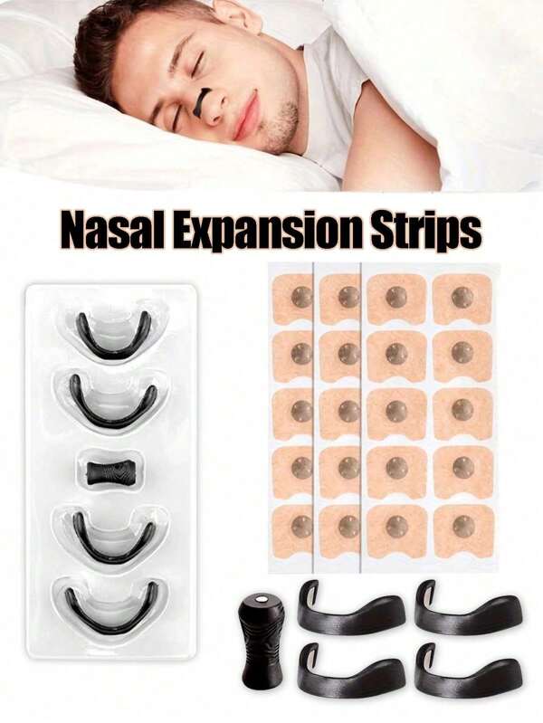 5/15Pairs External Magnetic Suction Nasal Expansion Strips,With Four Sizes Of Expansion Strips Inside,Sleep Anti Snoring Artifact,Sleep Aid Nasal Expansion Strips,Anti Snoring Nasal Patches;Improve Nasal Airflow,Increase Oxygen Absorption,Relieve Nasal Congestion;Magnetic Absorption Nasal Strips For Soothing Breathing;Can Be Used By Multiple People.Sports Breathing Assistant,Mother's Day Gift