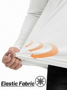 KEFITEVD Men's Long Sleeve Athletic Shirts 1/4 Pullover Zip Sun Protection Rash Guard UPF 50+ Outdoor Running T-Shirts - White - View 5