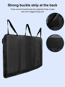 Multi-Functional Car Trunk Storage Bag - Made Of Waterproof And Durable Oxford Cloth, With Hook And Loop And Buckle Fixation, Easy To Install, Foldable And Portable, 8 Independent Pockets To Maximize Trunk Space, Keep The Car Tidy, Suitable For Travel And Daily Use, Large Capacity Storage Solution, Easy To Clean, Fits Various Car Models, Mesh Pocket Organizer Bag, Car Seat Back Storage Bag - Multicolor - View 7