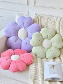 1pc Flower Throw Pillow, Floral Shaped Decorative Cushion For Bed, Sofa, Bedroom Decor, Lovely Daisy Accent Pillow For Dorm, Floor Seat Cushion, Spring Gift For Family And Friends