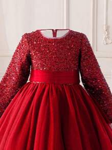 Girls Luxury Long Dress, Spring & Autumn Children Princess Dress
