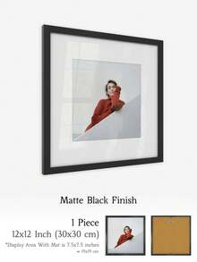 XXBANZHUAN 多种尺寸方形相框：30x30厘米/25x25厘米/20x20厘米/15x15厘米/13x13厘米/10x10厘米 | 6种现代饰面（哑光黑/浅木色/棕色/金色/白橡木色/米色） | 防碎高清亚克力玻璃，配有锯齿挂钩，方便墙面安装 | 适用于家居、办公室墙面和桌面展示 | 婚礼、生日、乔迁之喜的独特礼物