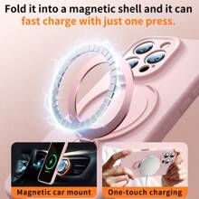 Magnetic Phone Case, Ultra-Thin Magnetic Phone Case -360 Degree Support, Liquid Silicone, Fully Covered Anti Drop, With IPhone 16, 16 Pro Max, 15 Pro, 13, 14 For Iphone Case