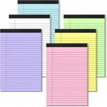 A5 Colorful Ruled Notepad, 50 Sheets Tear-Off Memo Pad