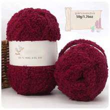 3 Stücke/Pack 50g/1,76oz Korallenfleece Garn Bälle für selbstgemachtes Stricken von Schals, Taschenmaterialien