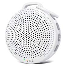JUSLACO Machine anti-bruit blanc, 21 sons apaisants, machine à sons pour le sommeil avec batterie 2000 mAh, machine à sons portable avec minuterie et mémoire pour la maison, le bureau, les voyages et le yoga, blanc/rose