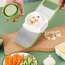 7pcs/1 Set Of Multipurpose Vegetable Chopper, Fruit Slicer, Manual Food Grater, Onion Grater, Shredded Potatoes, 1p Cutter With Container, Space-Saving Kitchen Gadget, Easy Meal Preparation, Dishwasher Safe, Kitchen Accessories,Travel Accessories, ,Kitchen Decor