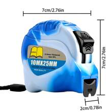 New Blue & White Shell Retractable Ruler, Anti-Fall, Scratch Resistant, High-End, 5m/7.5m/10m Extra Wide & Thick Household/Construction Use