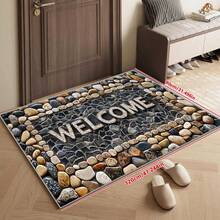 1pc Anti-Slip Doormat - Washable, Stone Pattern, Suitable For High Traffic Indoor And Outdoor Decor Outdoor Rug Door Mat Bathroom Decor Summer Carpet - Multicolor - View 2