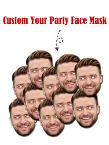 1/3/6 件装个性化照片口罩 - DIY 或成品 - 定制套装，适用于单身派对、告别单身派对、生日派对、化装舞会、圣诞礼物/圣诞装饰、家居装饰、男孩礼物、女孩礼物、儿童个性化礼物、圣诞装饰、万圣节配饰、生日装饰、圣诞装饰、生日礼物