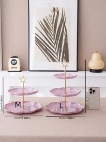 1 Stück mehrstöckige Kuchenplatte, Präsentationsständer für Desserts, Süßigkeiten, Party- und Hochzeitsdekoration