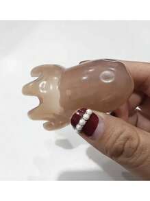 1pc,Octopus Manual Head Massager - Translucent Brown Resin Scalp Comb For Neck And Shoulders Relaxation And Blood Circulation Stimulation, Relaxation Device | Octopus Design | Resin Structure