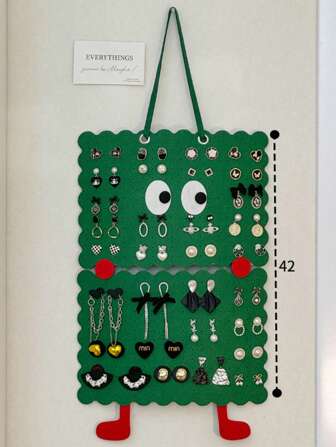 1pc Felt Version + 1pc Hook, Ultimate Jewelry Organization Solution, Stylish Earring & Accessories Display Stand, High-Capacity Felt Jewelry DIY Hanging Organizer For Effortless Storage, Perfect For Home Decor, Gift For Fashion Lovers, Ideal For Special Occasions, Enhance Your Space With Chic Organization, And Functional Jewelry Holder, Maximize Your Style With This Elegant Display, Perfect For Holiday Gifting And Everyday Use, Transform Your Jewelry Storage Experience With This Must-Have Accessory.