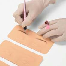 3D Makeup Practice Eyebrow & Eye, Permanent Makeup Practice Thick Stereo Silicone Skin, Suitable For Eyebrow Tattoo, Eyeliner, Makeup Practice, Silicone Fake Skin, For Beginners And Experienced Artists