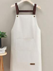 Waterproof And Oil Resistant Canvas Apron ,Adjustable Waistband, Breathable Fabric, New Kitchen Home Cooking Oil And Stain Resistant Apron, Wear Resistant,Kitchen, Bathroom, Family, Household Products,With Pockets , Multi-Purpose, Suitable For Coffee Bars And Restaurants